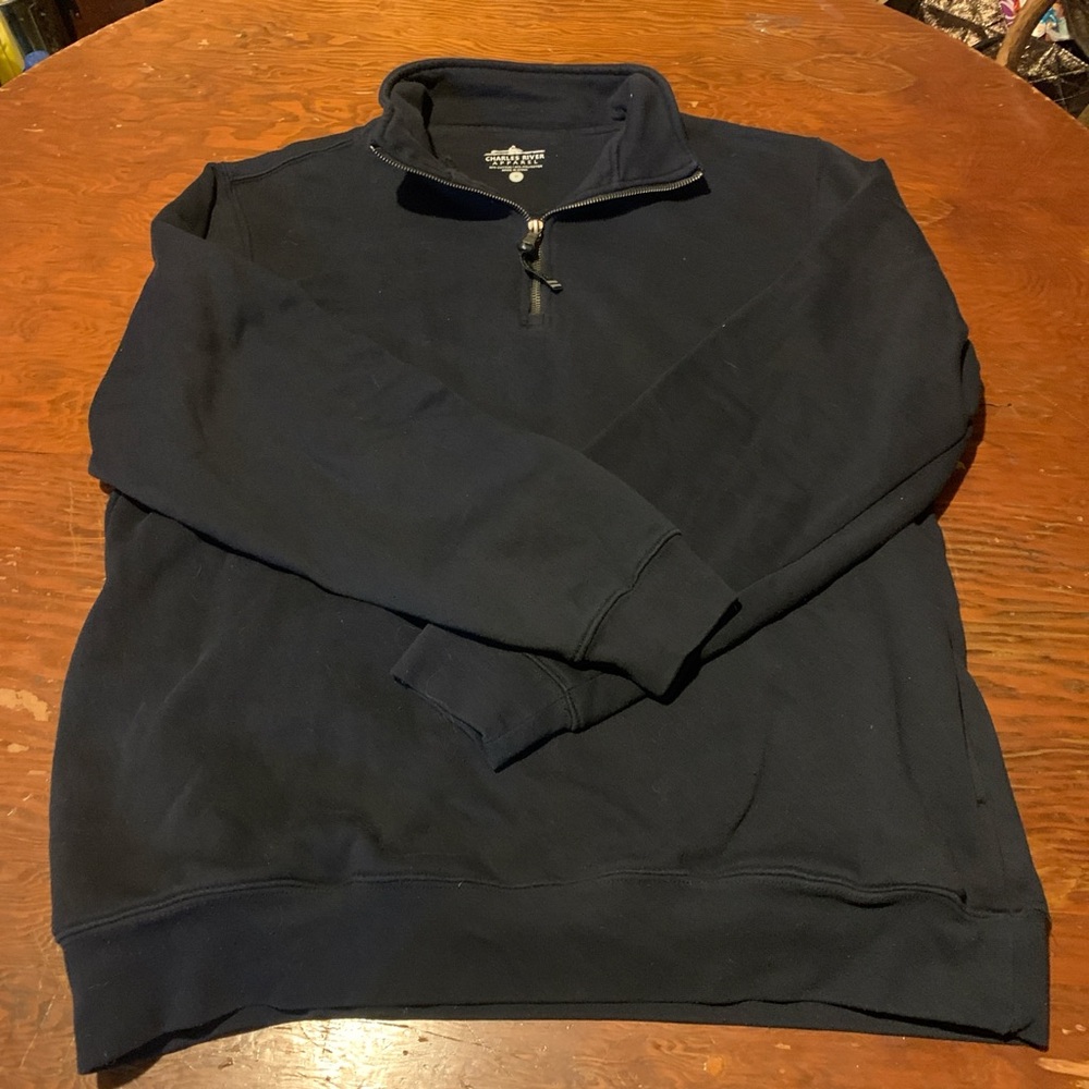 Charles River Apparel Blue Quarter-Zip Sweatshirt